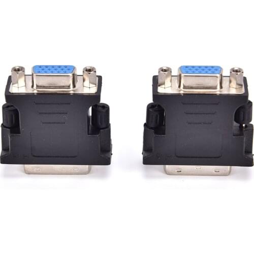 1PCS DVI-I 24+5 Male Pin DVI Male to VGA 15 Female Video Converter Adapter for PC laptop HDTV LCD DVD Computer Projector