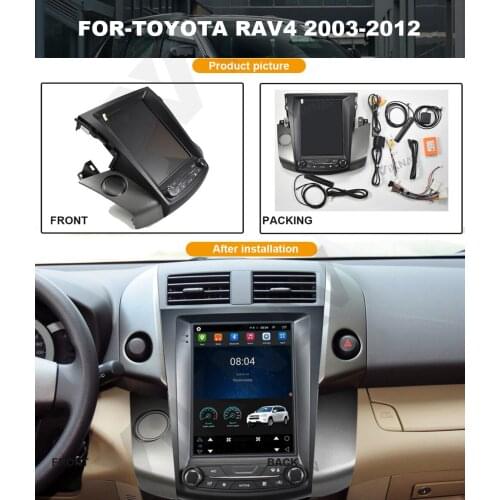 Android system Vertical Screen Car GPS Navigation For-Toyota RAV4 2003-2012 Multimedia DVD Player
