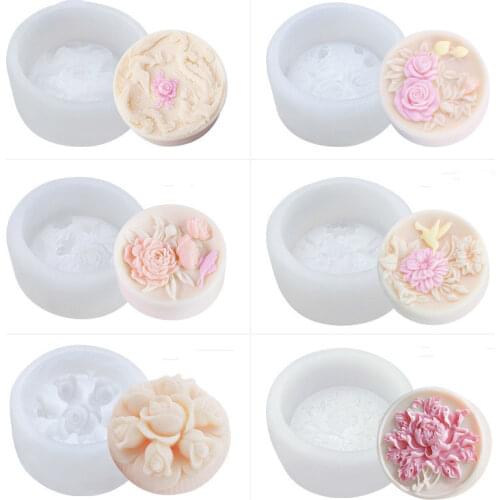 Peony Rose Flower Mold Fondant Silicone Mold Dessert Moon Cake Mold DIY Handmade Soap Mold Epoxy Resin Molds Soap Making Kit