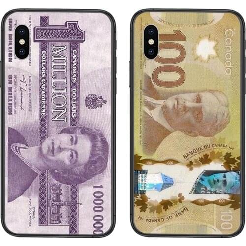 Canada Canadian Dollar Black Etui Pretty Prime For Redmi Note 10 9 9S 9T 8 8T 7 6 5 5A 4 Pro Max 4G 5G Big