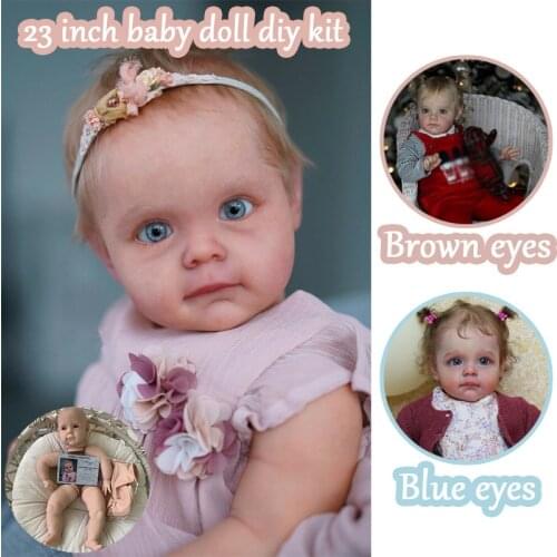 23Inch Reborn Doll Kit Maggi with Popular Reborn Doll Kit Soft Touch Fresh Color Vinyl Kit DIY Doll Diy Toys Drop Shipping