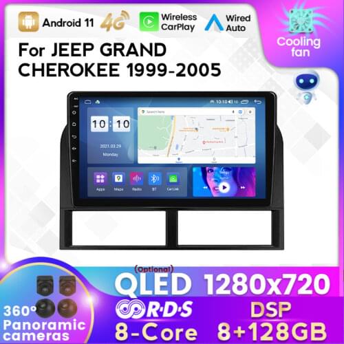MEKEDE Navigation Stereo GPS Eight core Android 11 for Jeep Grand Cherokee II WJ 1998-2004 Car Radio Multimedia Video Player
