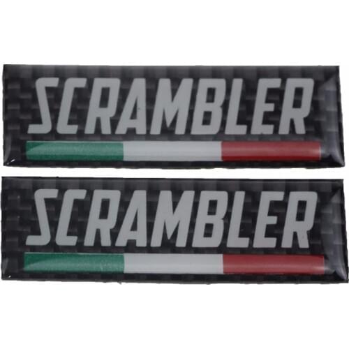 Motorcycle Carbon fiber Handlebar Clamp Tank Sticker Emblem Decal for ducati SCRAMBLER 1100 scrambler 800 accessories
