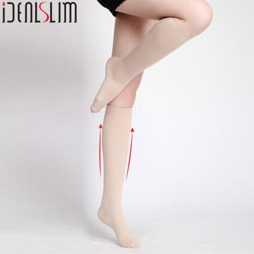 IDEALSLIM Leg Calf Support Compression Calf Sleeve Varicose Veins Socks Knee High Long Socks