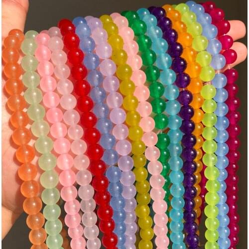 Wholesale Jades Chalcedony Beads Natural Stone Bedas for Jewelry Making Loose Spacer Round Beads DIY Necklace Bracelet 15inch