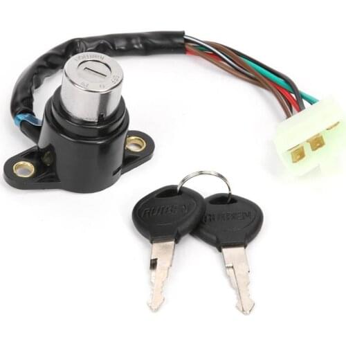 Motorcycle Motorbike Ignition Switch With Wire+2 Key For Honda CB125 CM400 CM450 Motor Accessories Motorcycle Ignition