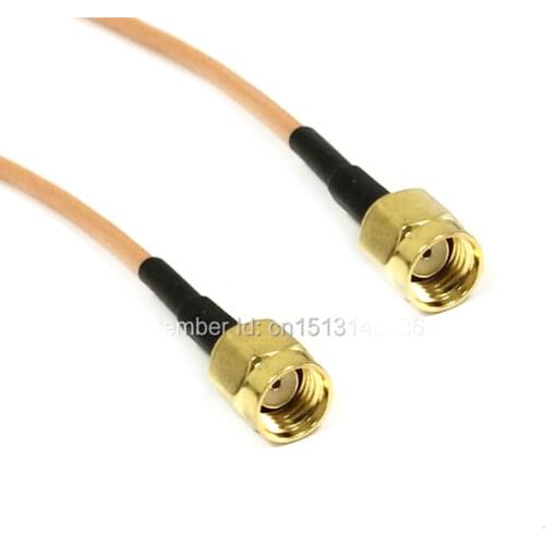 New RP-SMA Male Plug To RP-SMA Male Plug RG316 Coaxial Cable 15CM 6inch Modem Extension Pigtail