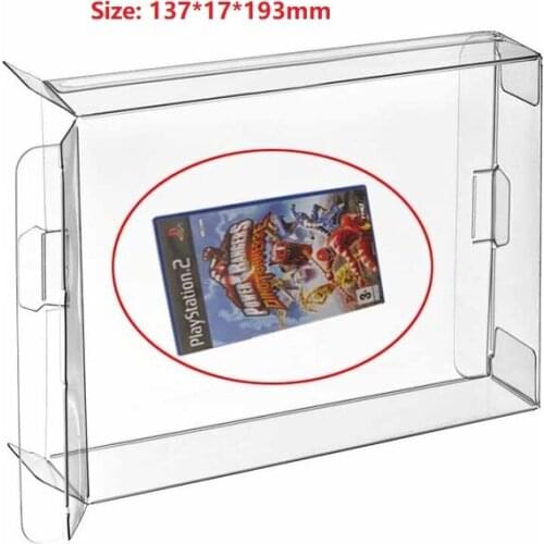 Ruitroliker 5Pcs Clear PET Box Case Sleeve CIB Protector for PS2 Games Cartridge Box