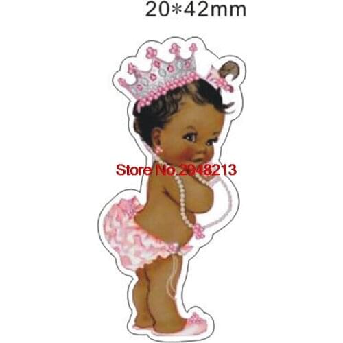 Printed Cartoon Cute Baby girl planar resin crafts for DIY Crafts flatback resin decoration 50pcs 20*42mm RET1467