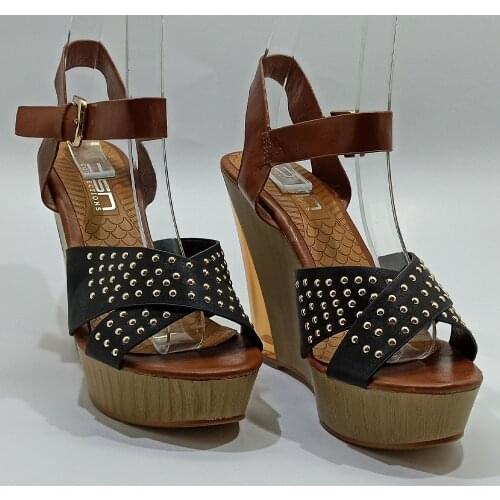 Women Platform Sandals Black Beige Color Spring Summer Slippers New Fashion Comfortable Genuine Leather Beach Casual Shoes