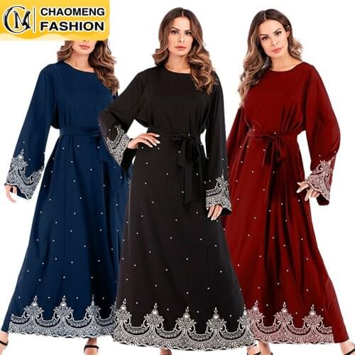 Modest Kimono Long Sleeves Plus Size Maxi Lace Islamic Clothing Muslim Wowen Dress Turkish Kaftan Caftan Robe Dubai Abaya