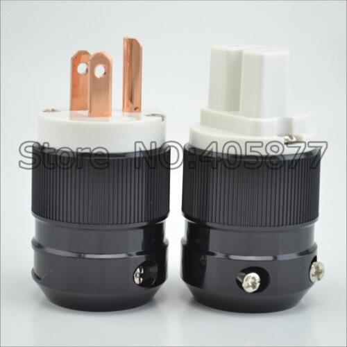 VPRC01 Power plug red copper hifi US power plug with IEC connector audio power plug