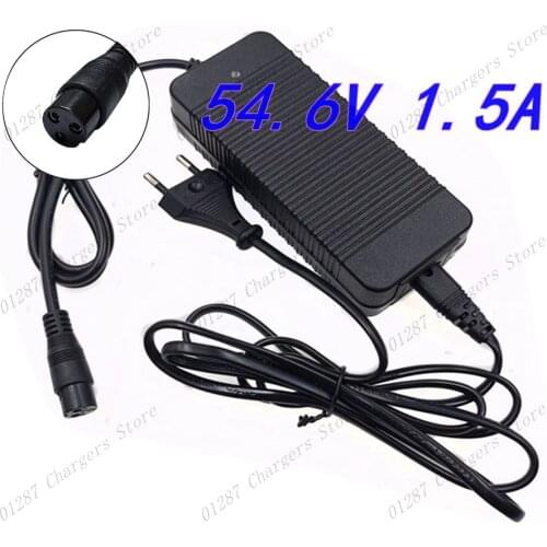 54.6V 1.5A Charger 54.6v 1.5A electric bike lithium battery charger For 48V lithium battery pack 3-Prong Inline Connector 3P GX1