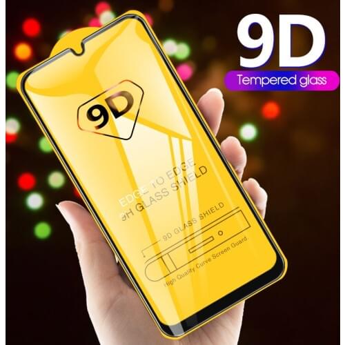 5pcs 9D Full Cover Mobile Phone Screen Protector For Samsung Galaxy A50 M20 A7 A750 A8 Plus A9 2018 A30 M10 Tempered Glass