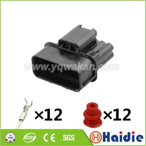 1set 12pin auto plastic wiring harness waterproof plug electric cable sealed connector 6181-6784