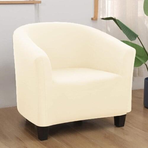 1 Seater Spandex Elastic Chair Covers Solid Color Stretch Armchair Seat Couch Cover Protector Washable Slipcover