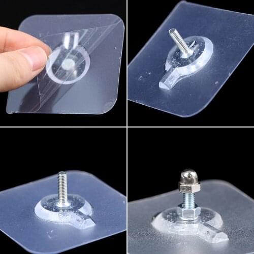 10pcsHanging Wall Hook Self Adhesive No Drilling Non-Trace Kitchen Wall Stickers