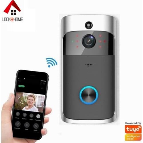 2021 Latest Alarm CCTV Security Nest Smart 1080P WiFi Ring TUYA APP Doorbell Camera With Monitor Wireless Doorbell Waterproof