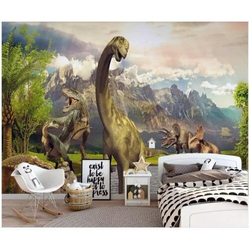 3 d photo wallpaper Jurassic Dinosaur World Childrens Room background wall home decor 3d wall murals wallpaper for living room