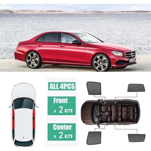 Side Windows Magnetic Sun Shade UV Protection Ray Blocking Mesh Visor Fit For Mercedes Benz E Class 2016-2018