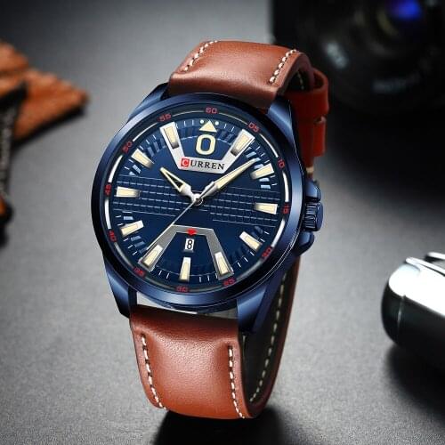 Top Brand Curren 8379 Creative Clock Watch Man Fashion Luxury Watch Brand Leather Quartz Business Auto Date Relogio Masculino