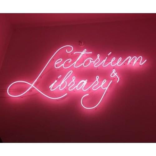 Decorative Light Liberary Pink Neon Light Home Beer Art Accessory Hotel Room light Enseigne Lumineuse Handmade Real Glass Tube