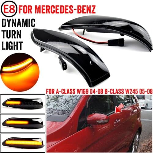 For Mercedes Benz A B Class W169 W245 04-08 prefacelift Side Wing Mirror LED Dynamic Turn Signal Light Blinker Lamp Indicator