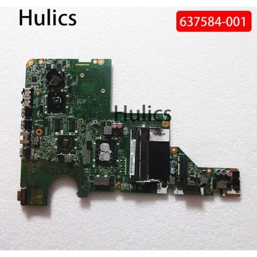 Hulics Original 637584-001 for HP G62 DAAX1JMB8C0 Pavilion G62 G42 Laptop motherboard HM55 HD6370/512M i3-370M CPU board