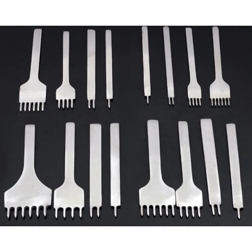 3/4/5/6mm Spacing Punch Tool For Leather Hole Punches Tool Lacing Stitching Sewing DIY Leather Craft Tools 1/2/4/6 Prong