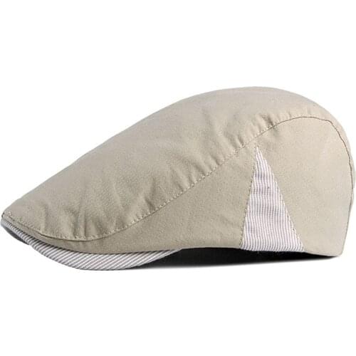 Fibonacci 2020 New Spring Summer fashion newsboy hat cotton fabric is thin Patchwork Beret hats for men Flat Ivy Newsboy Caps