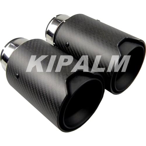 M Logo Matte/glossy Carbon Fiber Exhaust Pipe For BMW F30 F31 F22 F23 F32 F33 F36 F10 F12 M2 M3 M4