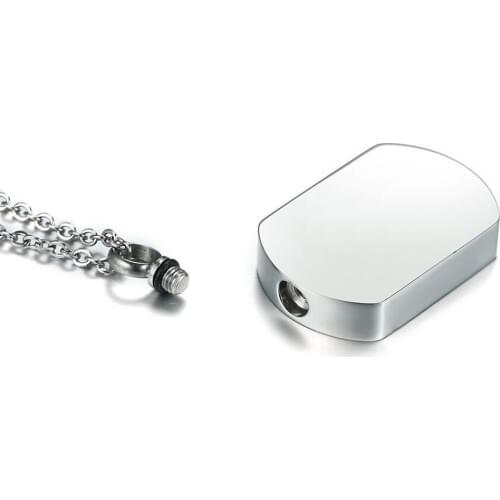 Stainless Steel Dog Tag Ash Box Pendant Jewelry Pet Urn Cremation Memorial Keepsake Openable Put In Ashes Holder Necklace