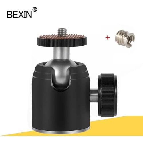 360 Degree Rotate Panorama Mini Tripod Ball Head Adapter Tripod Mount Ballhead With 1/4 Screw For DSLR Camera Mobile Phone
