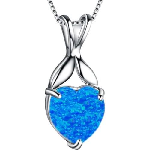 Fashion Cute Heart Shape Women Pendant Necklace High Quality Silver Plated Alloy Necklace Jewelry for Women Party Gift