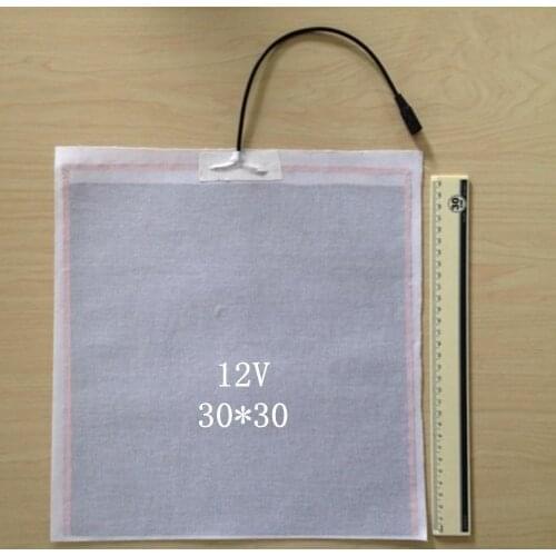 NEW 1PC 12V Cushion heating / pet warm film with 5.5 * 2.1DC line 30 * 30CM