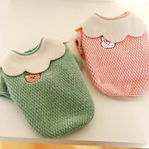 Dog Clothes Teddy Bichon Autumn and Winter New Products To Keep Warm Dog Cat Costume Petals Dog Jacket dog costume