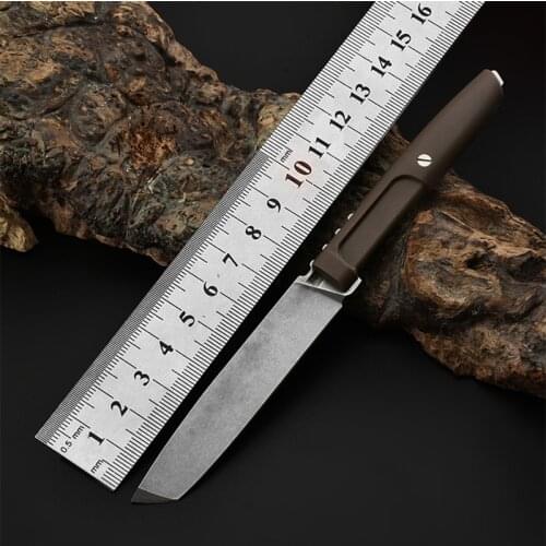 Free shipping a sharp Handmade D2 steel Hunting Knife G10 handle Camping Survival Knife Fixed Blade Tactical Knife