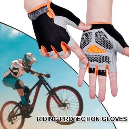 2021 Gloves Half Finger Breathable Anti-slip Anti-sweat Anti-shock Sports Gloves for Men and Women N66