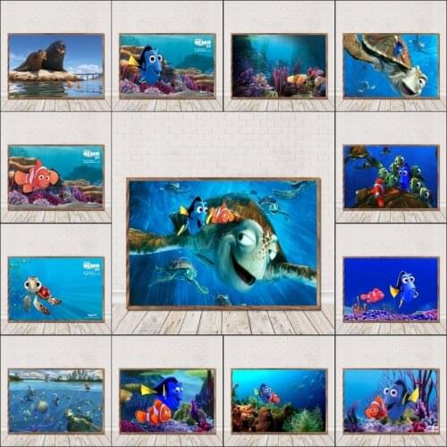 Canvas Poster Cartoon Painting Finding Nemo Art Canvas Painting Posters and Prints Living Room Home Decoration Wall Art No Frame