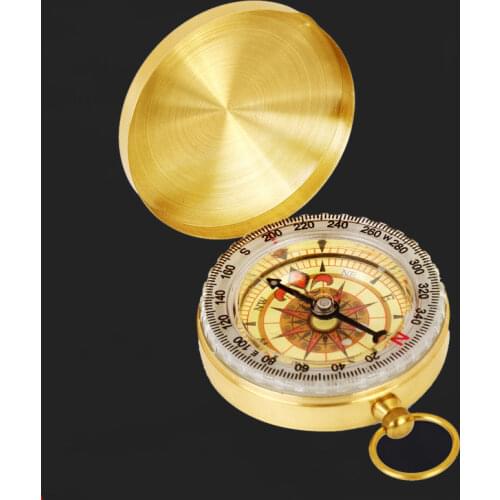 Compass Portable Outdoor Mountaineering Camping Direction Stainless Steel Car Accessories High-precision Compass Hiking Gear