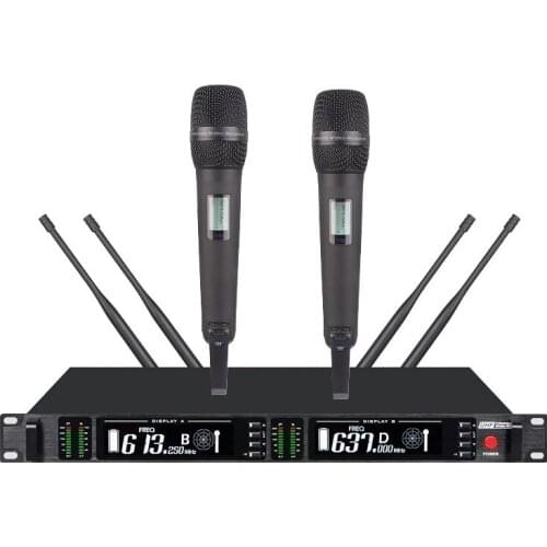 Bolymic Professional Dual Wireless Microphone System stage performances a two wireless microphone