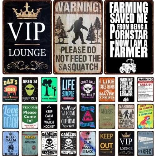 Retro Tin Sign Placards Decorative Signs Warning Words Signs Metal Signs Barbecue Iron Plate Room Bar Pub Club Man Cave Decor