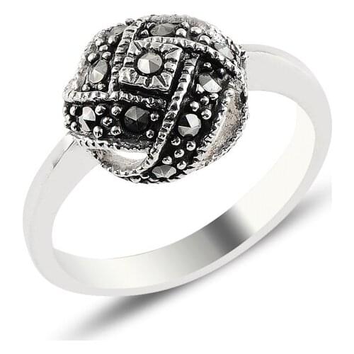 Silver 925 Sterling Marcasite Ring