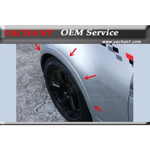 Car-Styling FRP Fiber Glass Rear Fender Kit Fit For 2002-2008 350Z Z33 NI Style Rear Over Fender Flare