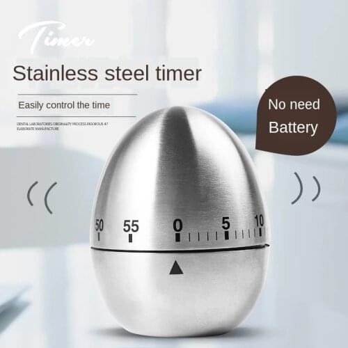 Mechanical Dial Cooking Kitchen Timer Alarm 60 Minutes Stainless Steel Kitchen Cooking Tools Kitchen Egg Timer
