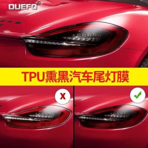 100X30CM inch Light Black Car Smoke Headlight Fog Light Tint Film Vinyl Wrap Sheet 30cm/40cm*1m Light black Dark black Clear