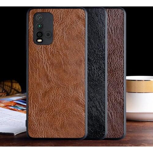 Vintage Case for Xiaomi Redmi 9T Soft TPU +PU leather Case Phone