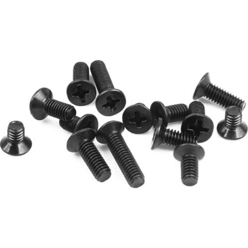 Flat head screws carbon steel screws M1 M1.2 M1.4 M1.6 M1.7*3 screws black Nickel plated KM screws