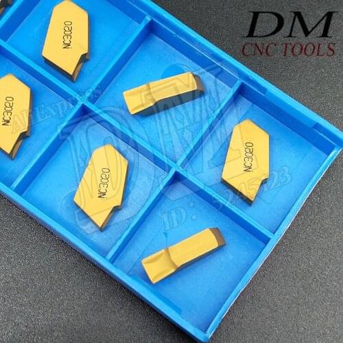 10PCS SP300 NC3020 Carbide Tip Lathe Insert Single-head Grooving Blade 3mm For Machining Steel Parts Cut Off Blade Slotted Blade