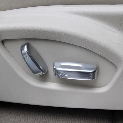 4pcs ABS Matte Chrome Car Seat Adjustment Button Cover Trim For VOLVO XC60 V60 V40 S60 S80 C30 C70 Accessories Styling
